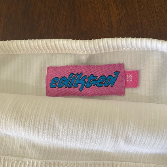 Edikted White Ribbed Top - Picture 2 of 2